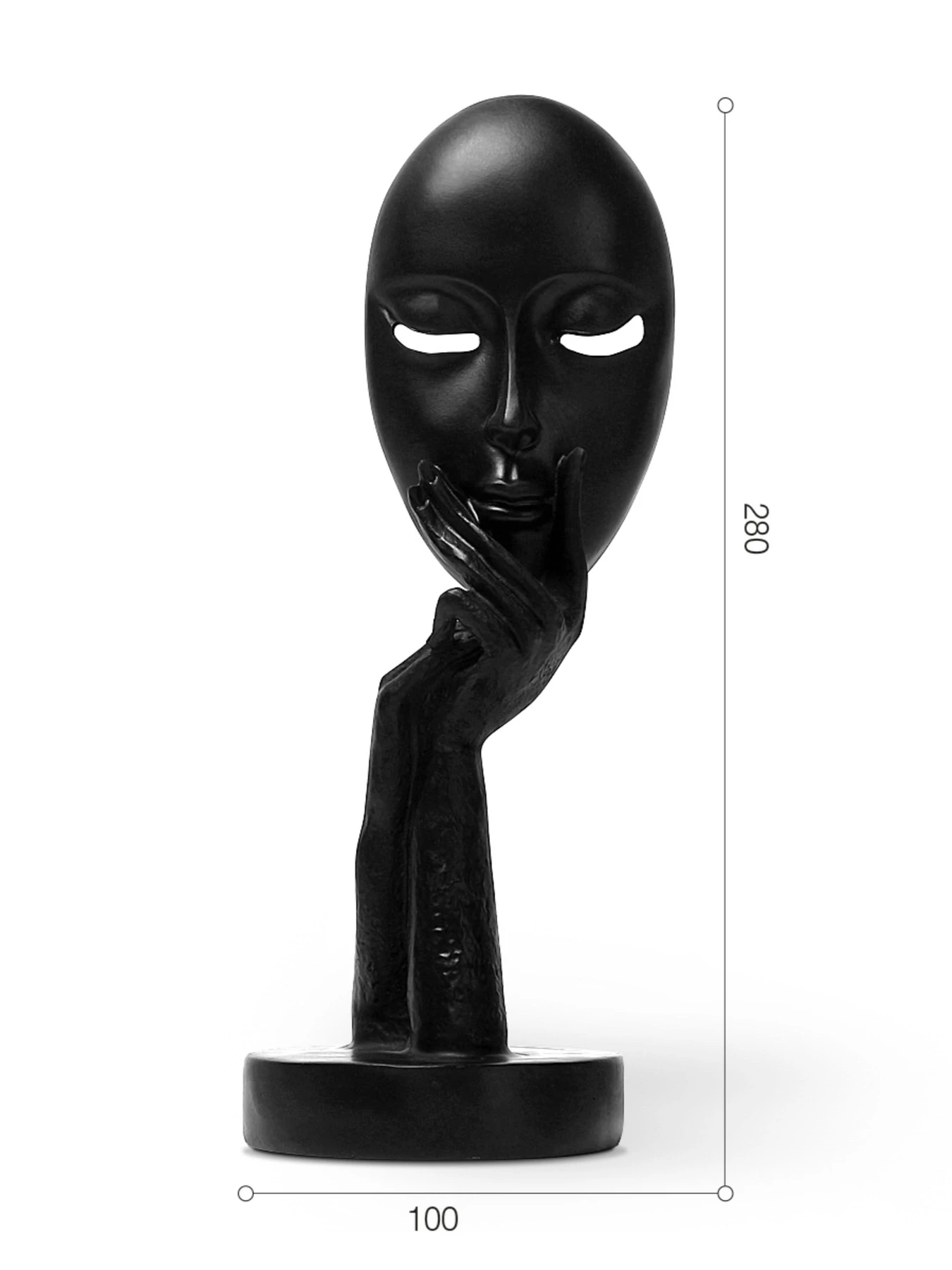 Статуэтка "Маска" черная MBM HOME модель DH-ST-03 BLACK Фото