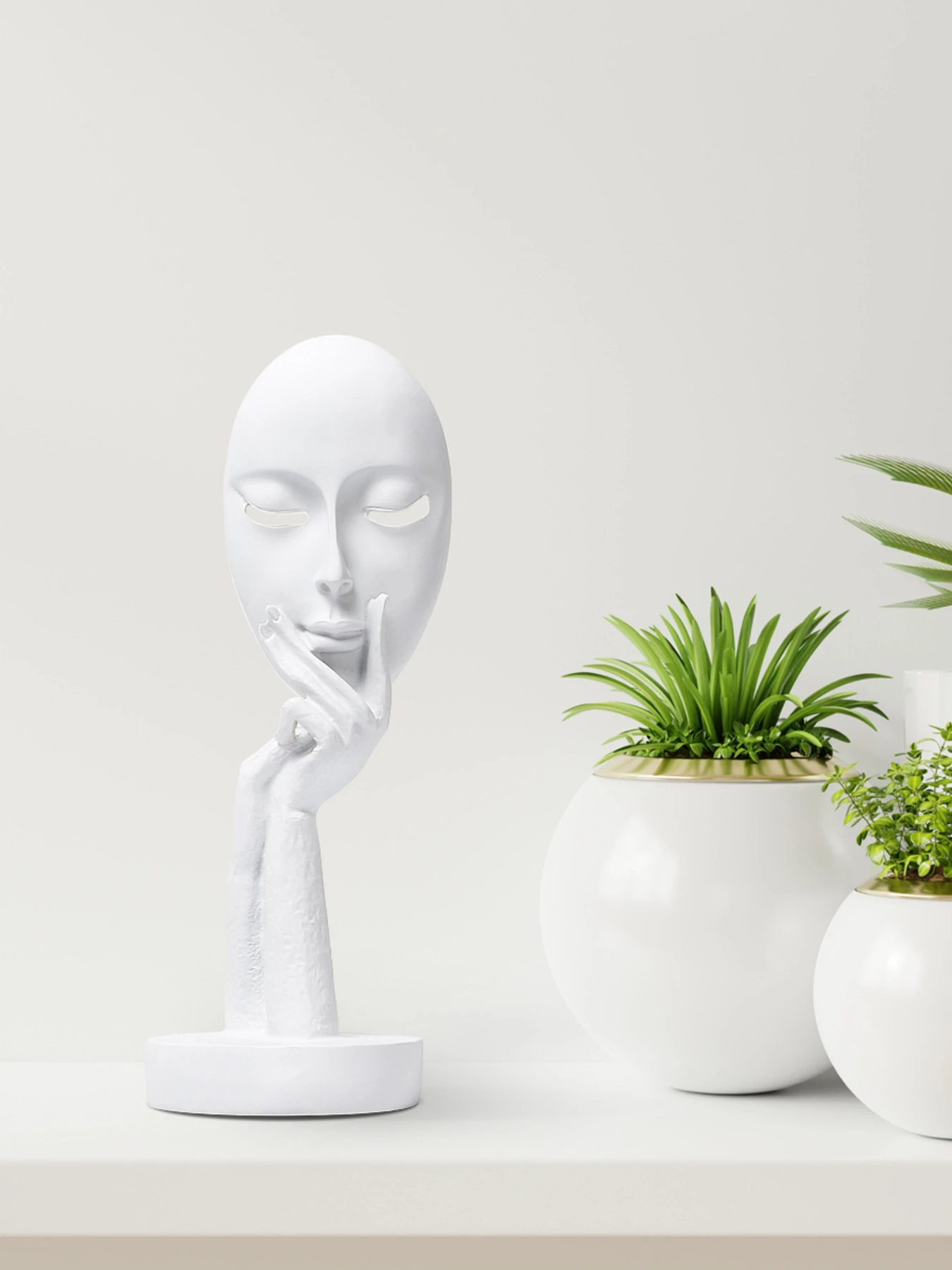 Статуэтка "Маска" белая MBM HOME модель DH-ST-03 WHITE Фото