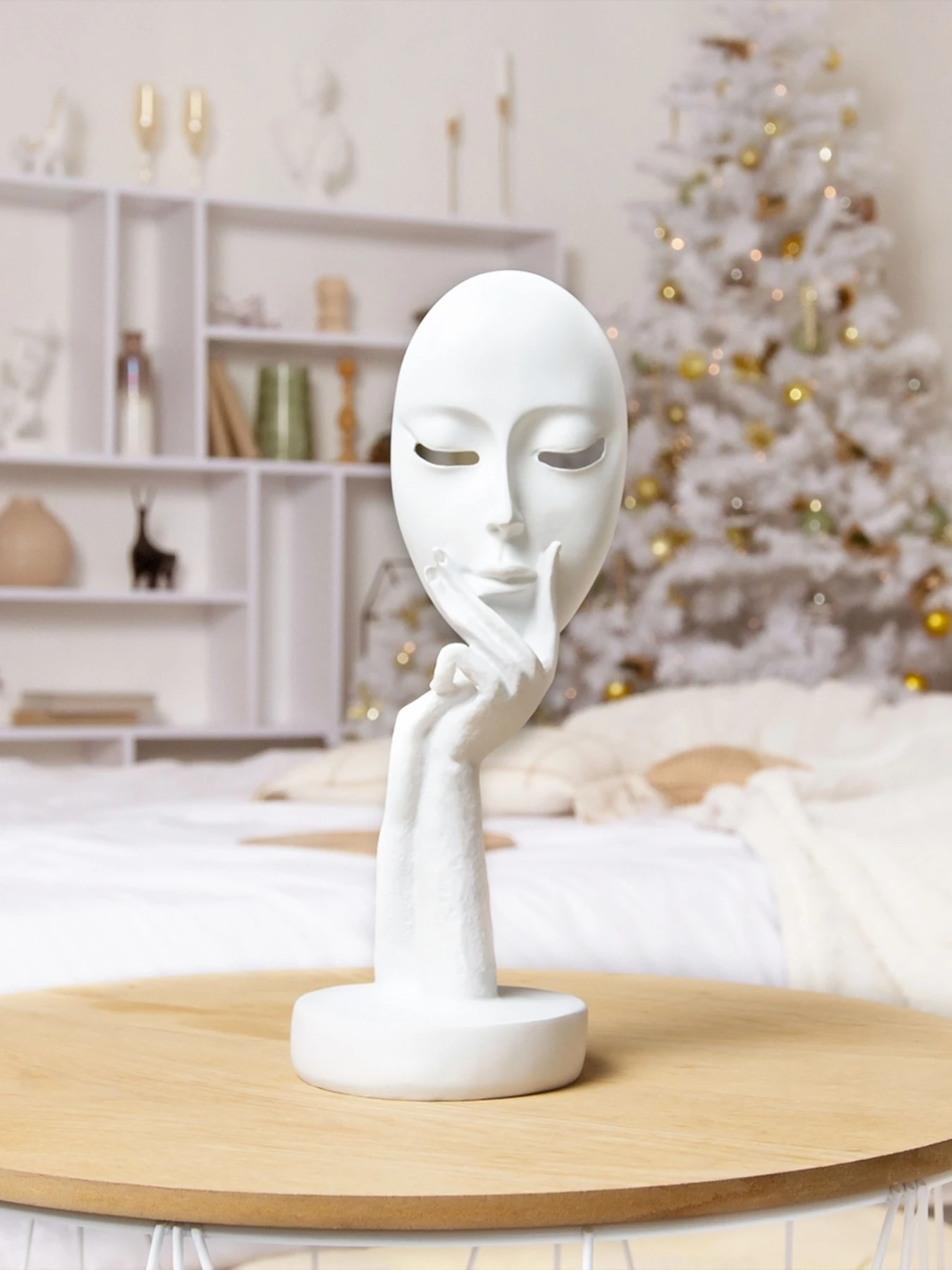 Статуэтка "Маска" белая MBM HOME модель DH-ST-03 WHITE Фото