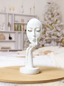 Статуэтка "Маска" белая MBM HOME модель DH-ST-03 WHITE Фото