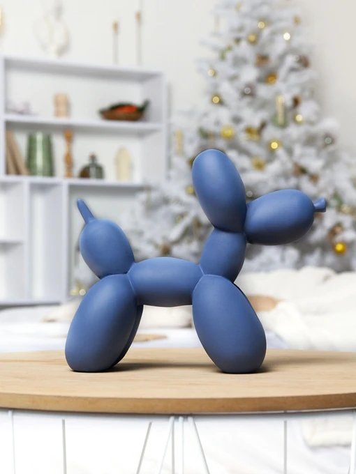 Статуетка "Пес з кульки" синя MBM HOME модель DH-ST-06 DARK BLUE Фото