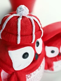 Статуэтка новогодняя "Три совы" MBM HOME модель DH-ST-13 RED Фото
