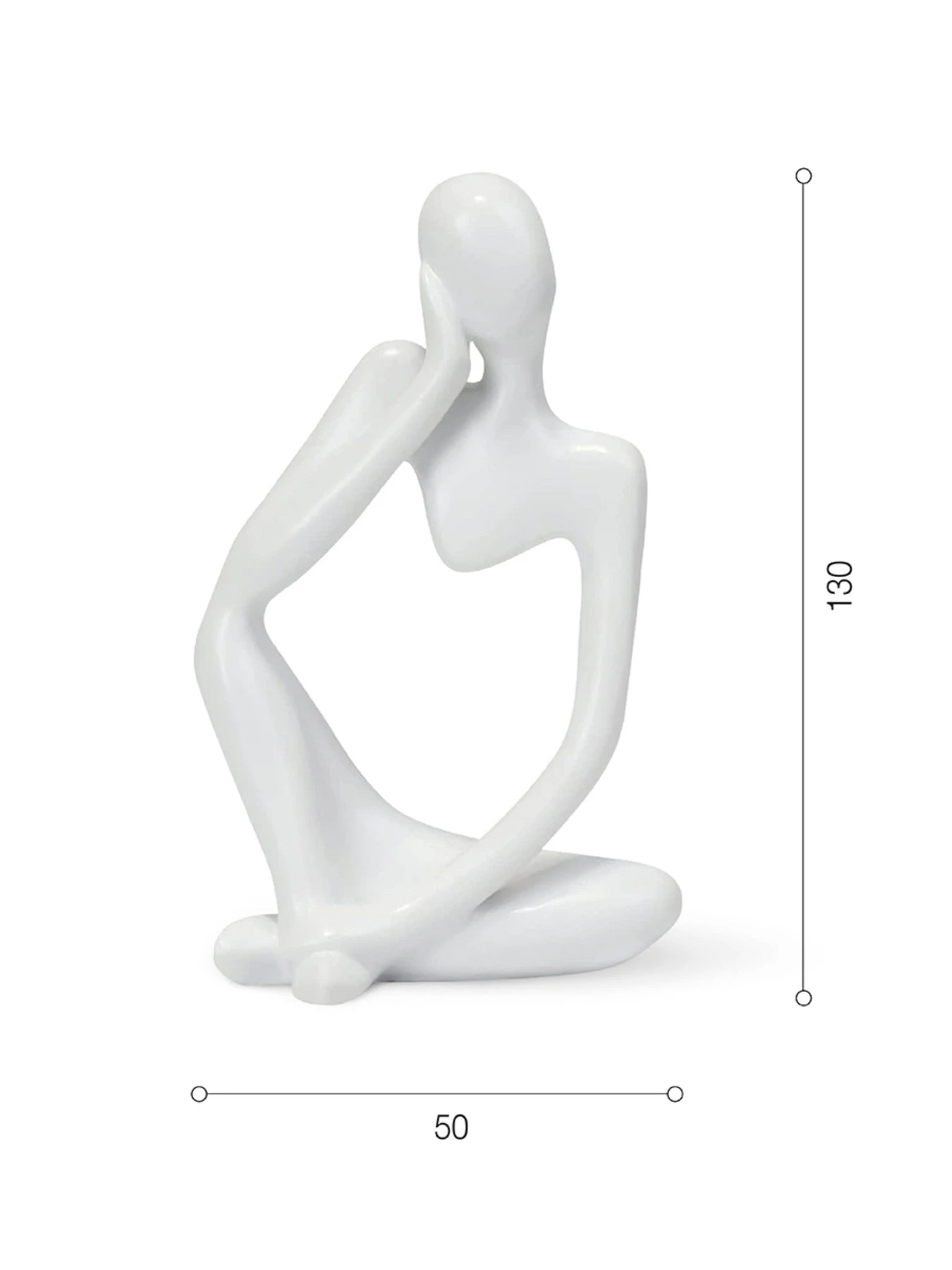 Статуэтка "Мыслитель" белая MBM HOME модель DH-ST-16-1 WHITE Фото