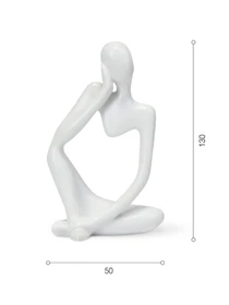 Статуэтка "Мыслитель" белая MBM HOME модель DH-ST-16-1 WHITE Фото