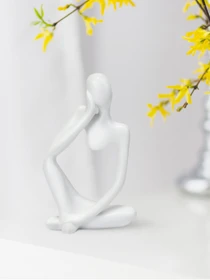 Статуетка "Мислитель" біла MBM HOME модель DH-ST-16-1 WHITE Фото