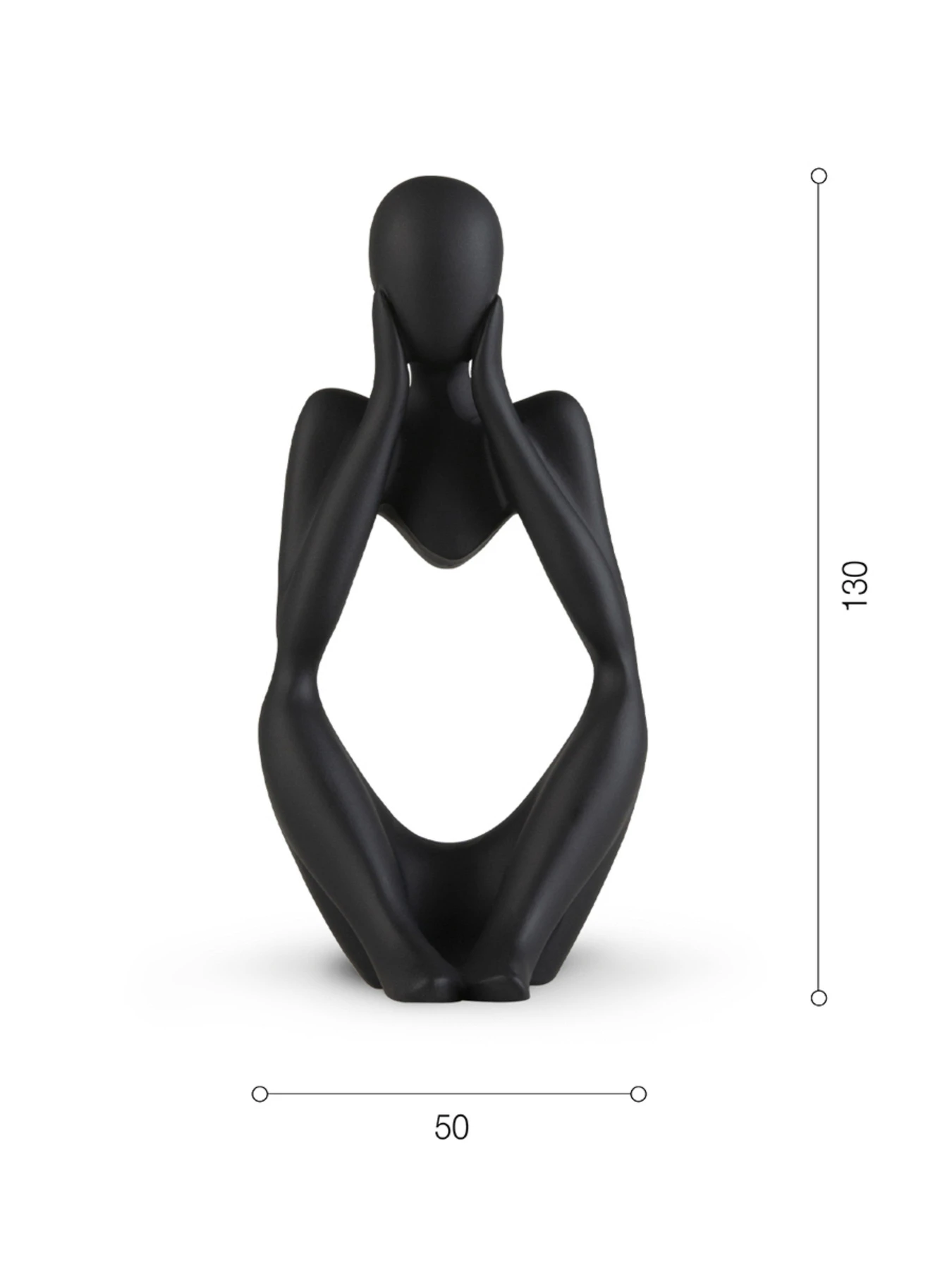 Статуэтка "Мыслитель" черная MBM HOME модель DH-ST-16-2 BLACK Фото