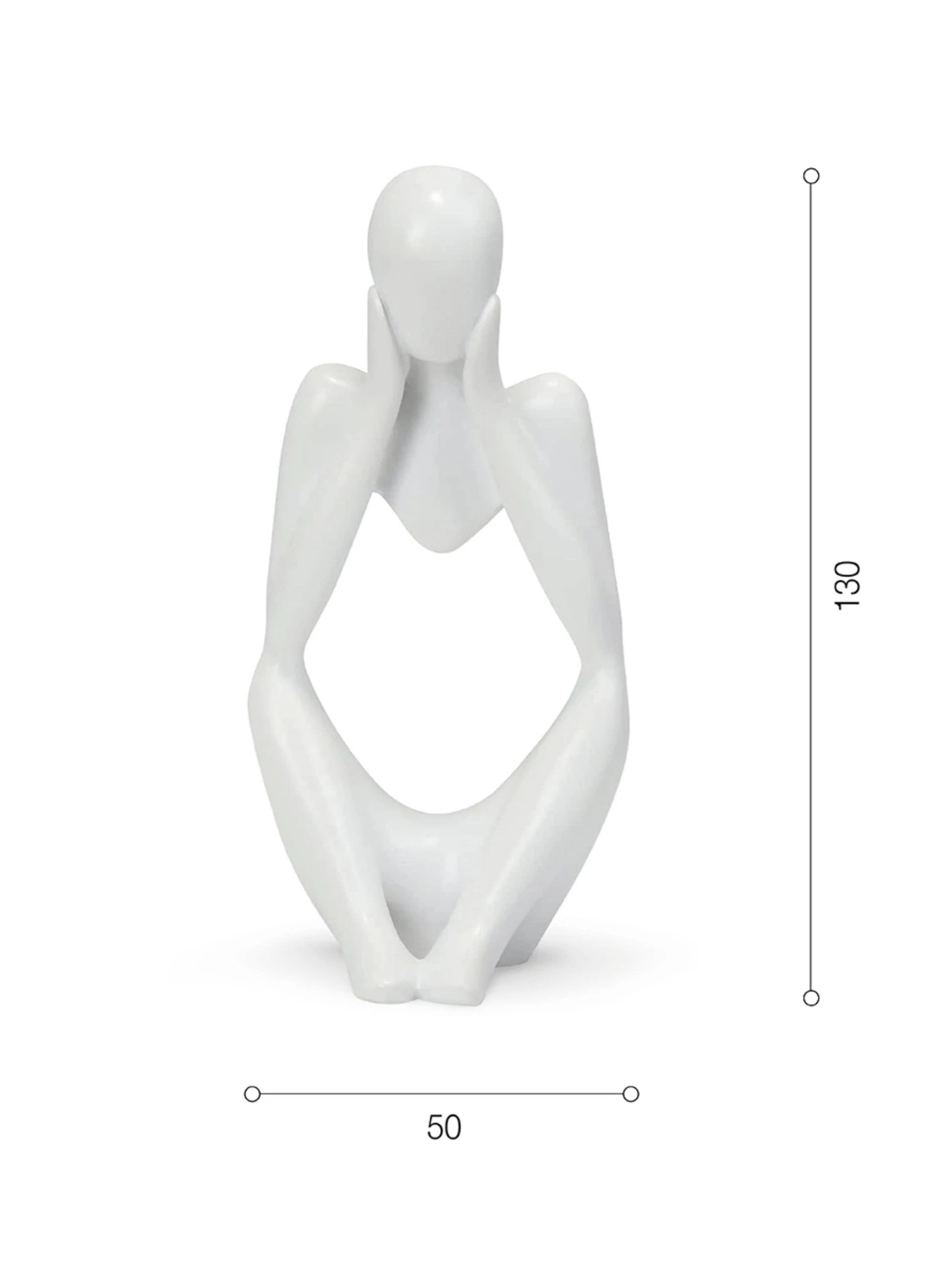 Статуэтка "Мыслитель" белая MBM HOME модель DH-ST-16-2 WHITE Фото