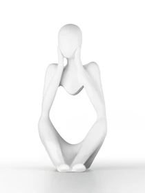 Статуэтка "Мыслитель" белая MBM HOME модель DH-ST-16-2 WHITE Фото