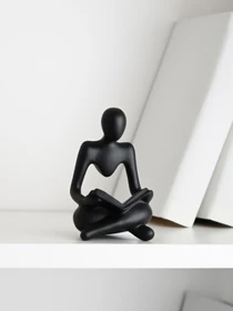 Статуетка "Мислитель з книгою" чорна MBM HOME модель DH-ST-23 BLACK Фото