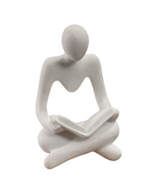 Статуэтка "Мыслитель с книгой" белая MBM HOME модель DH-ST-23 WHITE Фото