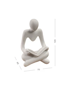 Статуэтка "Мыслитель с книгой" белая MBM HOME модель DH-ST-23 WHITE Фото