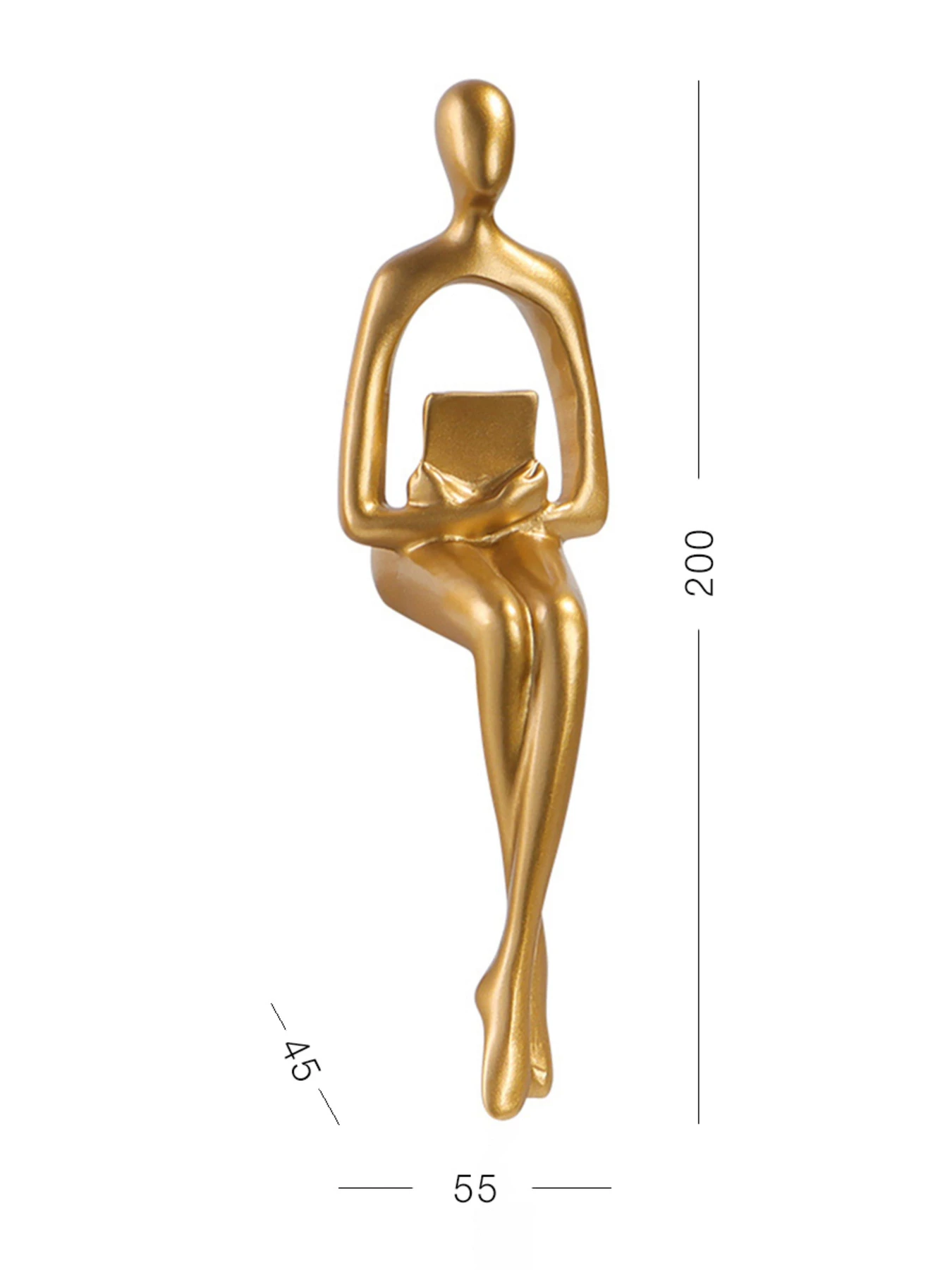 Статуетка "Людина з книгою" золота MBM HOME модель DH-ST-26 GOLD Статуетка "Людина з книгою" золота MBM HOME модель DH-ST-26 GOLD Фото