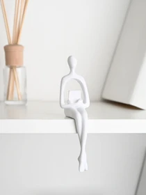 Статуетка "Людина з книгою" біла MBM HOME модель DH-ST-26 WHITE Фото