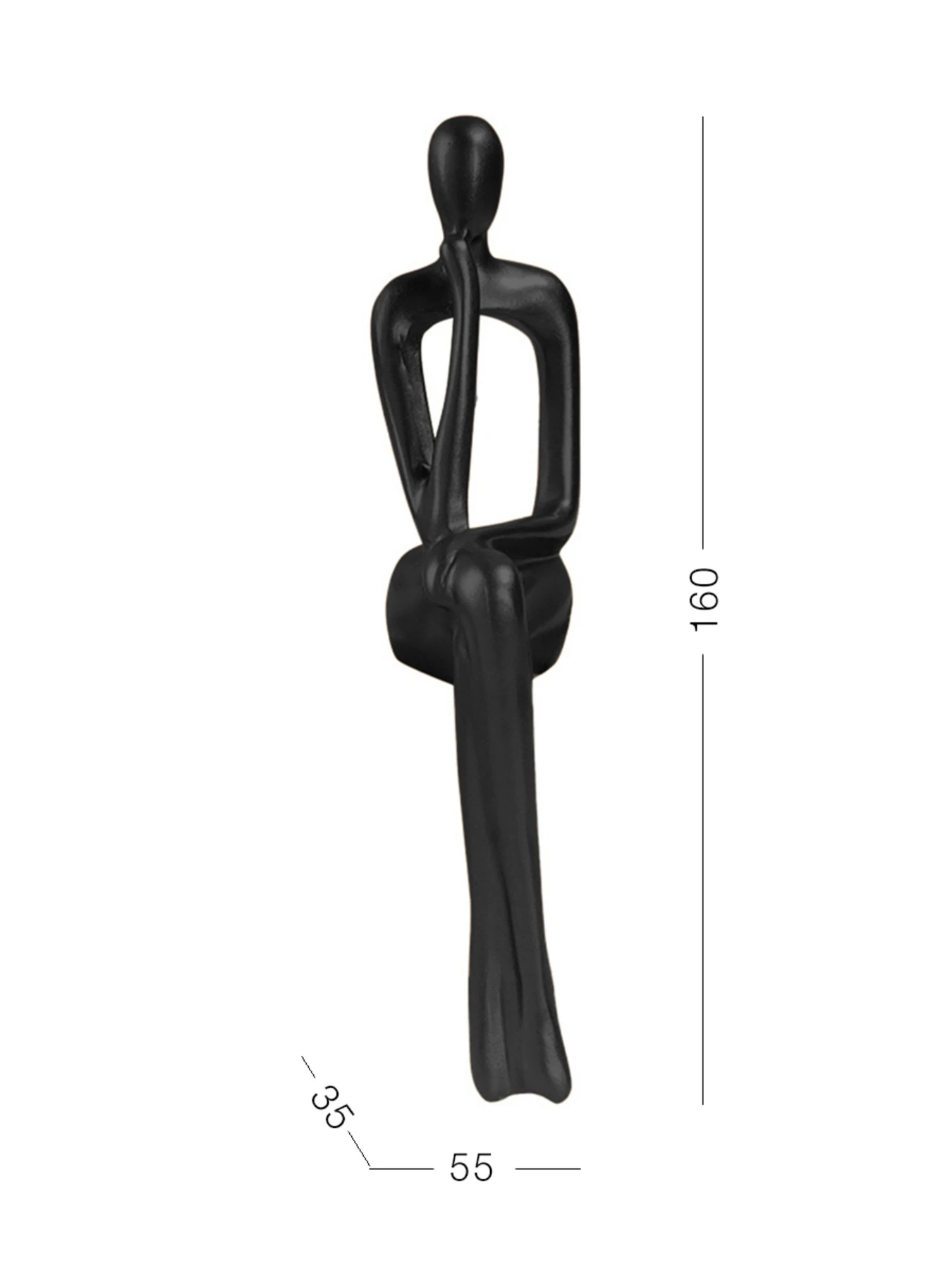Статуэтка "Человек с мечтой" черная MBM HOME модель DH-ST-28 BLACK Статуэтка "Человек с мечтой" черная MBM HOME модель DH-ST-28 BLACK Фото