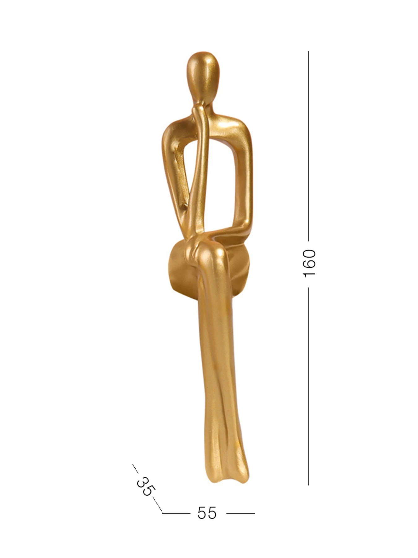 Статуэтка "Человек с мечтой" золотая MBM HOME модель DH-ST-28 GOLD Статуэтка "Человек с мечтой" золотая MBM HOME модель DH-ST-28 GOLD Фото