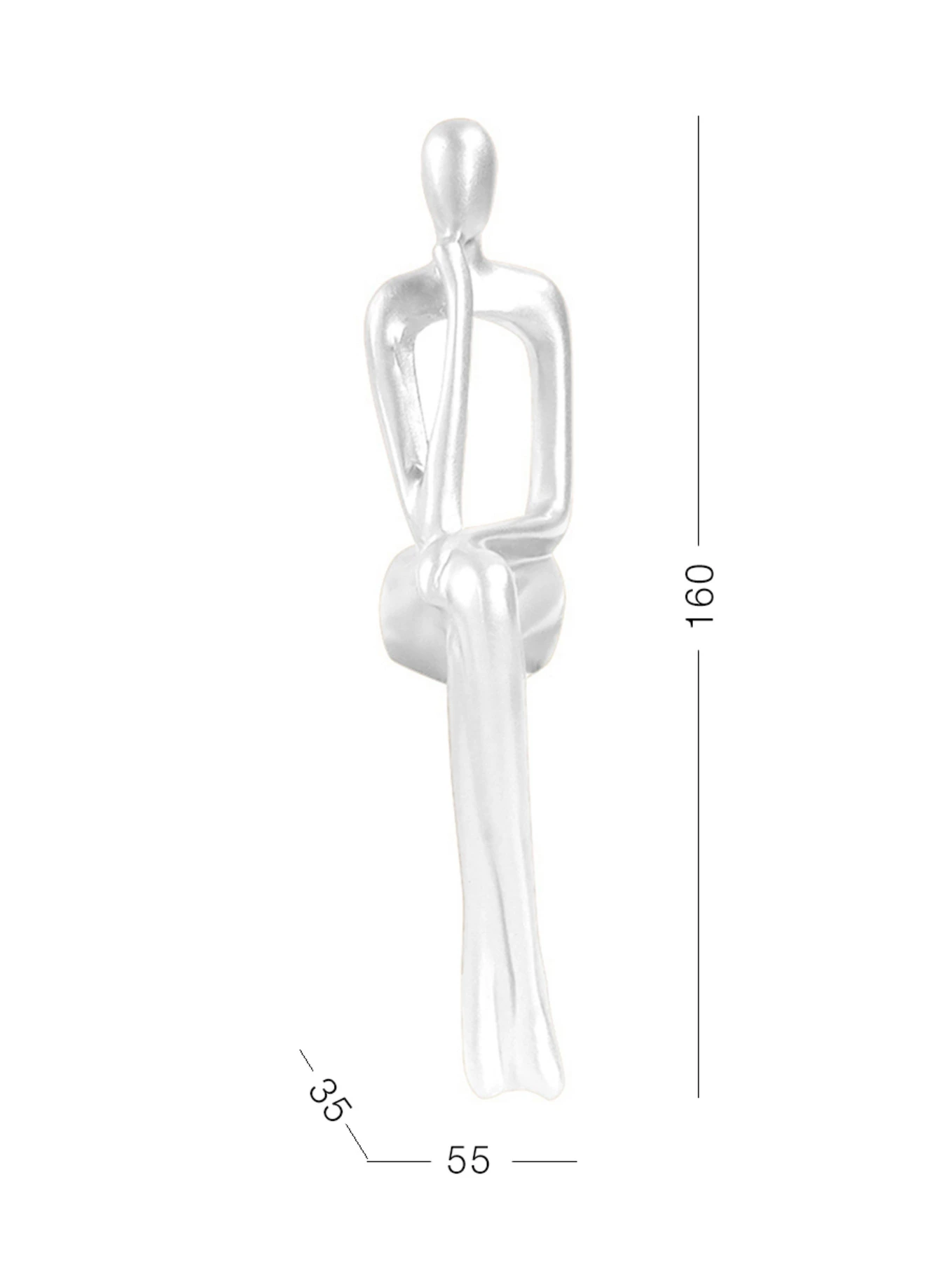 Статуэтка "Человек с мечтой" белая MBM HOME модель DH-ST-28 WHITE Статуэтка "Человек с мечтой" белая MBM HOME модель DH-ST-28 WHITE Фото