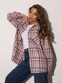 Рубашки ISSA Plus модель 15284_розовый Фото