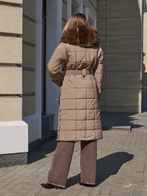 Куртки та дублянки MilaNova модель Пальто ПВ-375 кап, капучино Фото