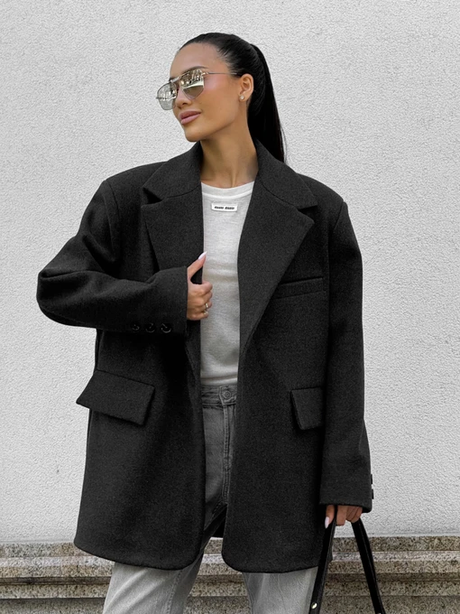 Пальто и плащи Jadone Fashion модель Palto_Elva_grafit Фото