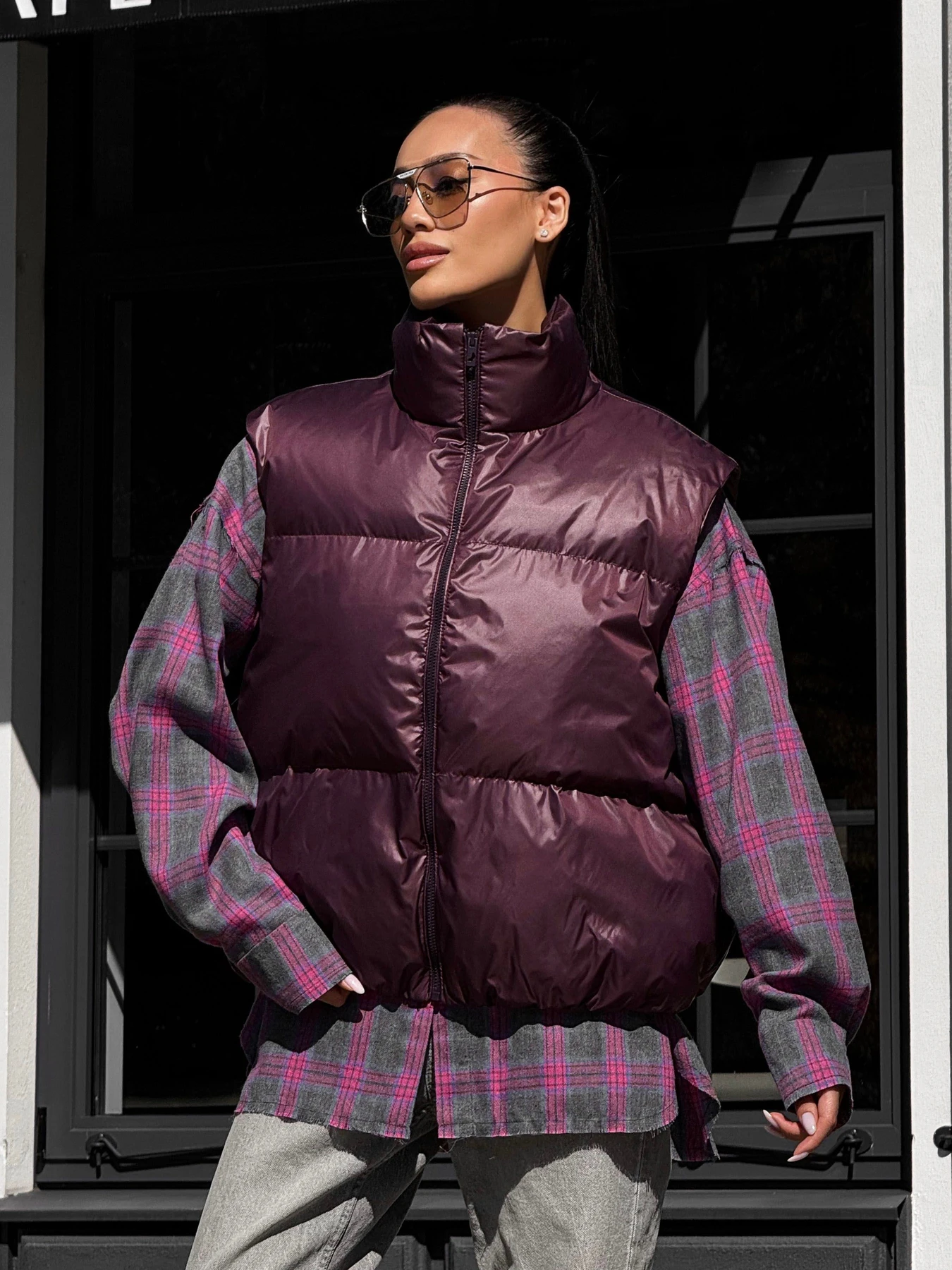 Куртки та дублянки Jadone Fashion модель Zhylet_Hat_marsala Фото