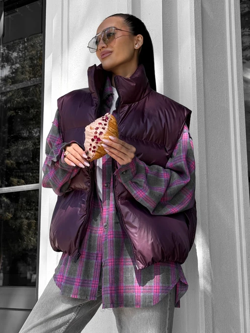 Куртки та дублянки Jadone Fashion модель Zhylet_Hat_marsala Фото