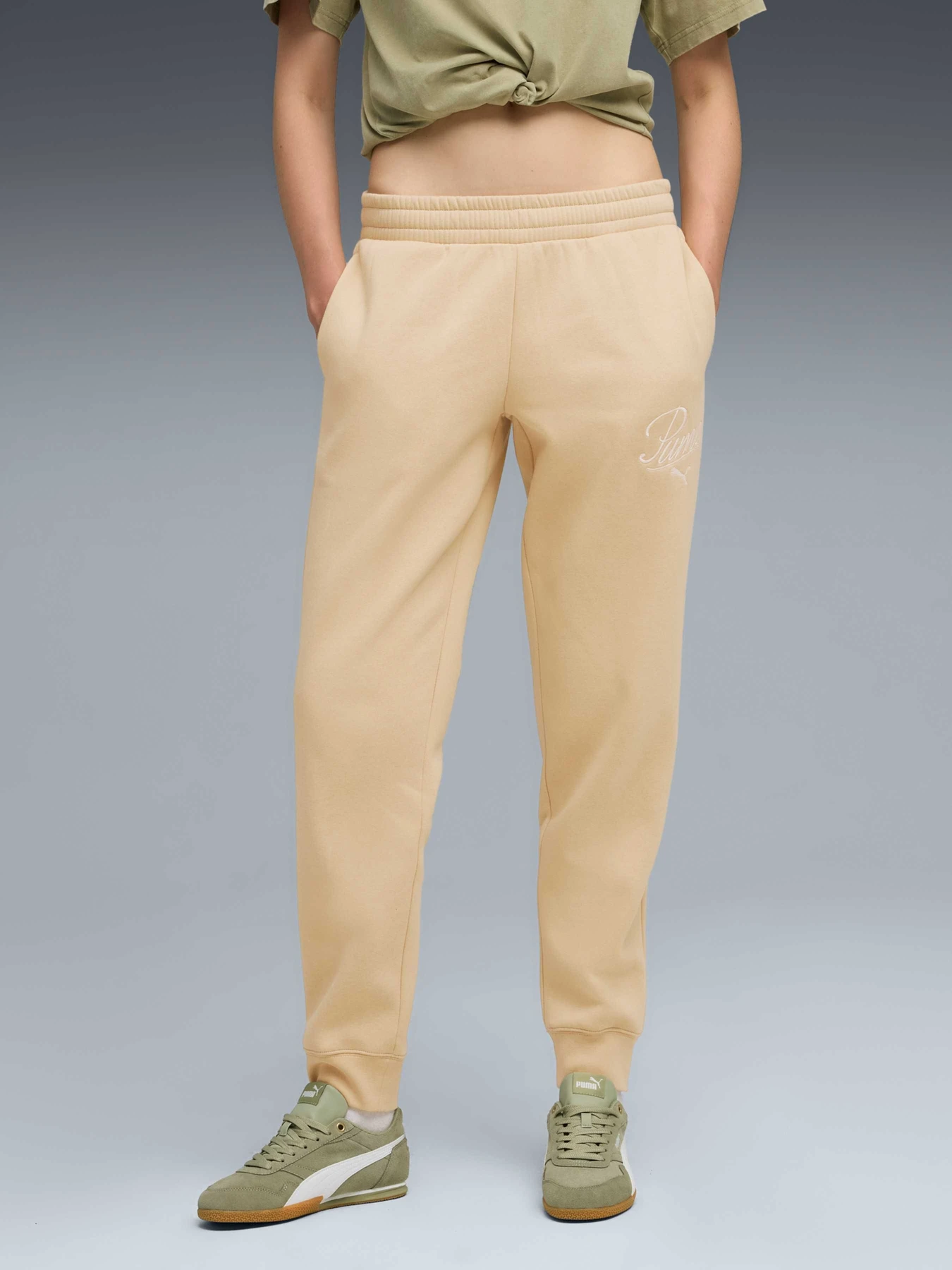 Брюки PUMA Ess Script Sweatpants модель 688074 Брюки PUMA Ess Script Sweatpants модель 688074 Фото
