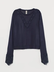 Худі та світшоти H&M модель 8240411wer_Темно-синий Фото