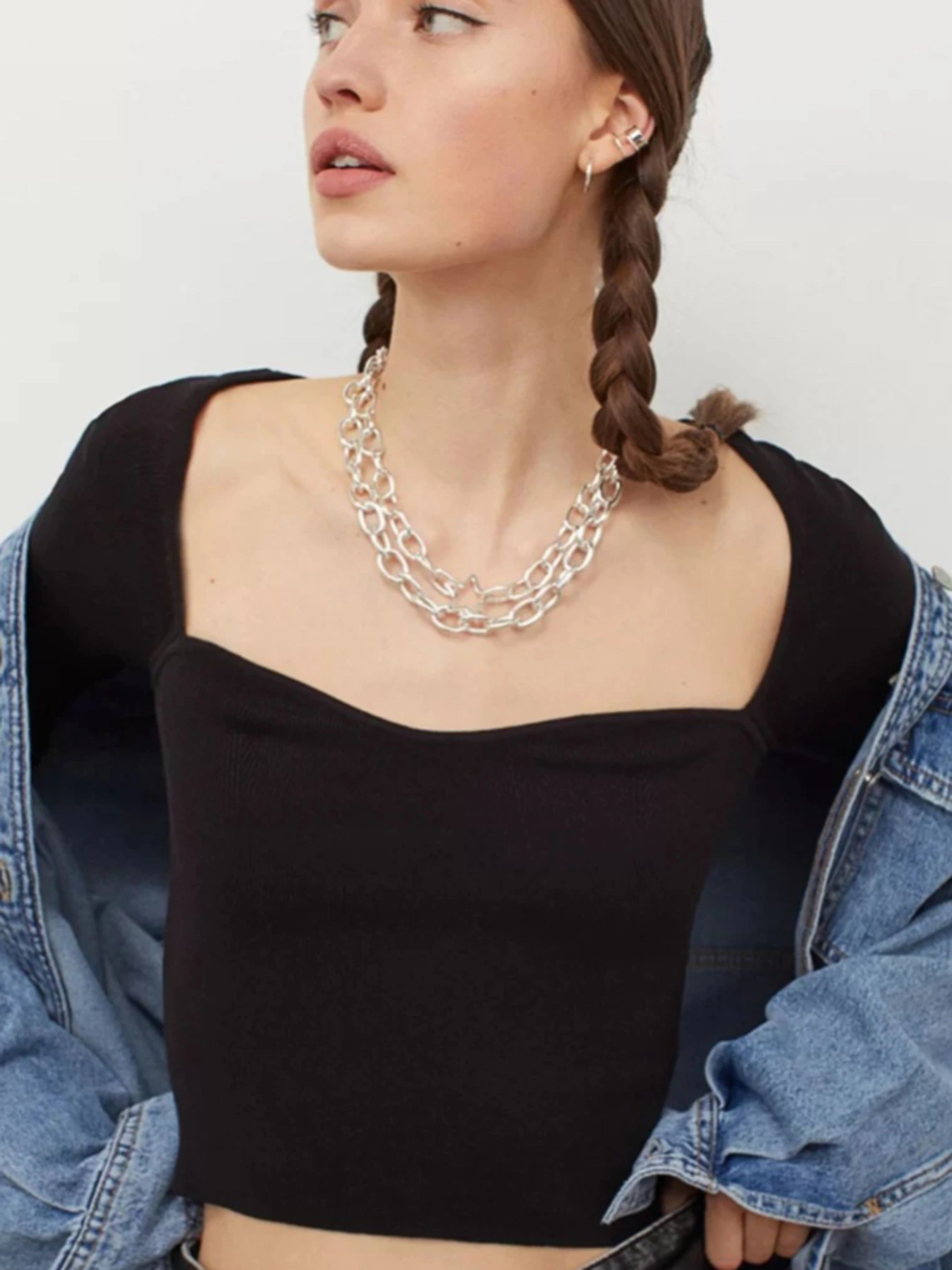 Худи и свитшоты H&M модель 9540873wer_Черный Фото