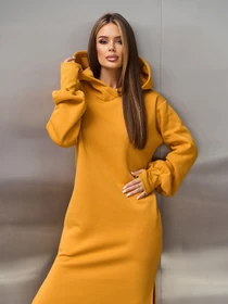 Платья ISSA Plus модель 14899_горчичный Фото