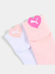 Шкарпетки та гольфи PUMA Kids Heart Logo Quarter модель 938652 Фото