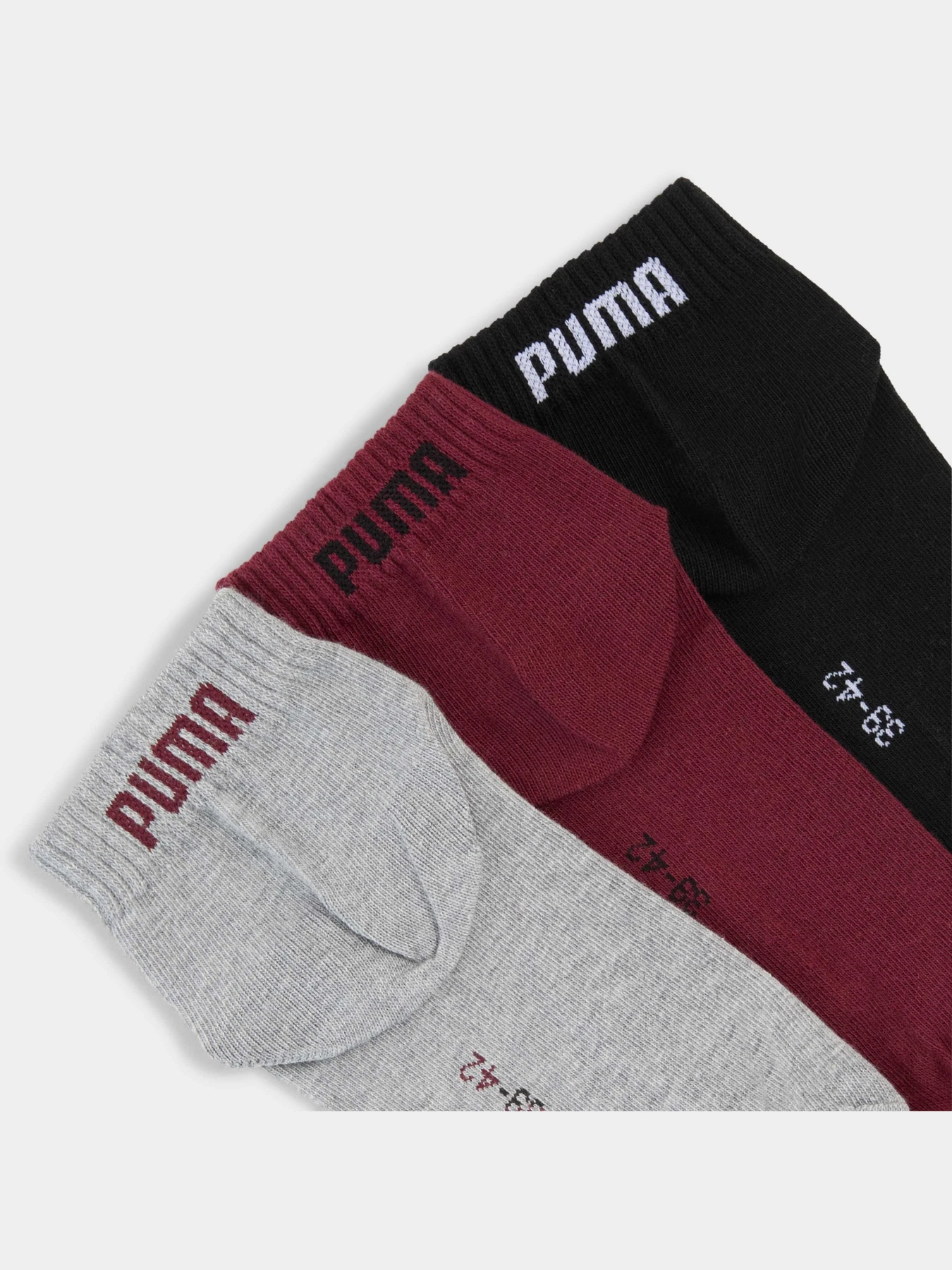 Носки и гольфы PUMA Unisex Quarter Plain 3p модель 938589 Фото