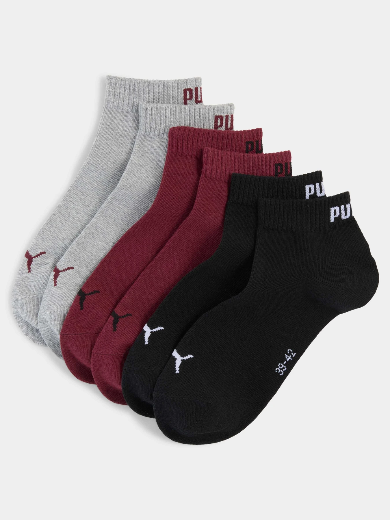 Носки и гольфы PUMA Unisex Quarter Plain 3p модель 938589 Фото