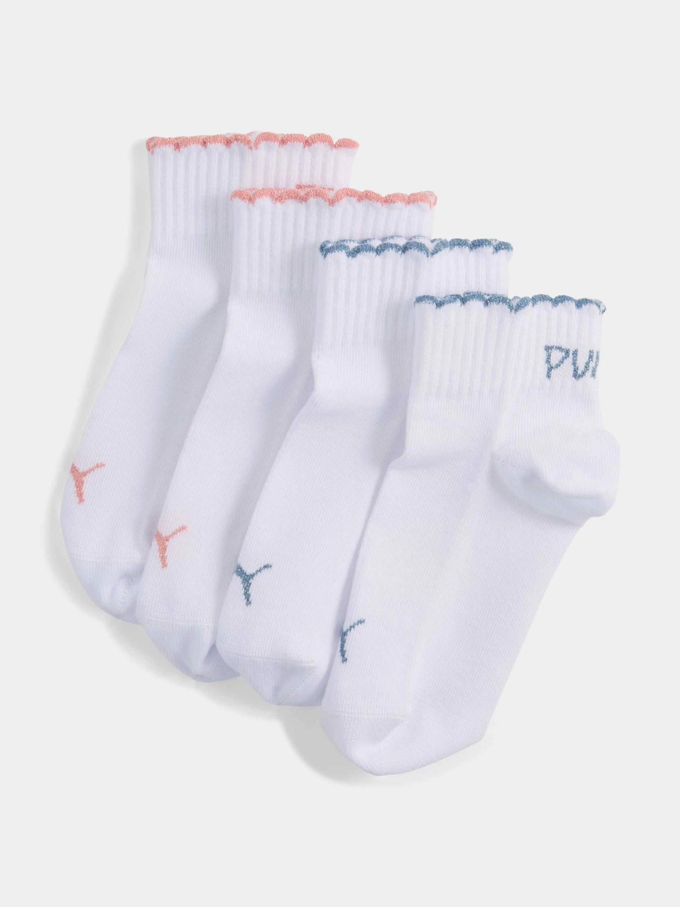 Шкарпетки та гольфи PUMA Girls Scallop Edge Quar модель 947235 Фото