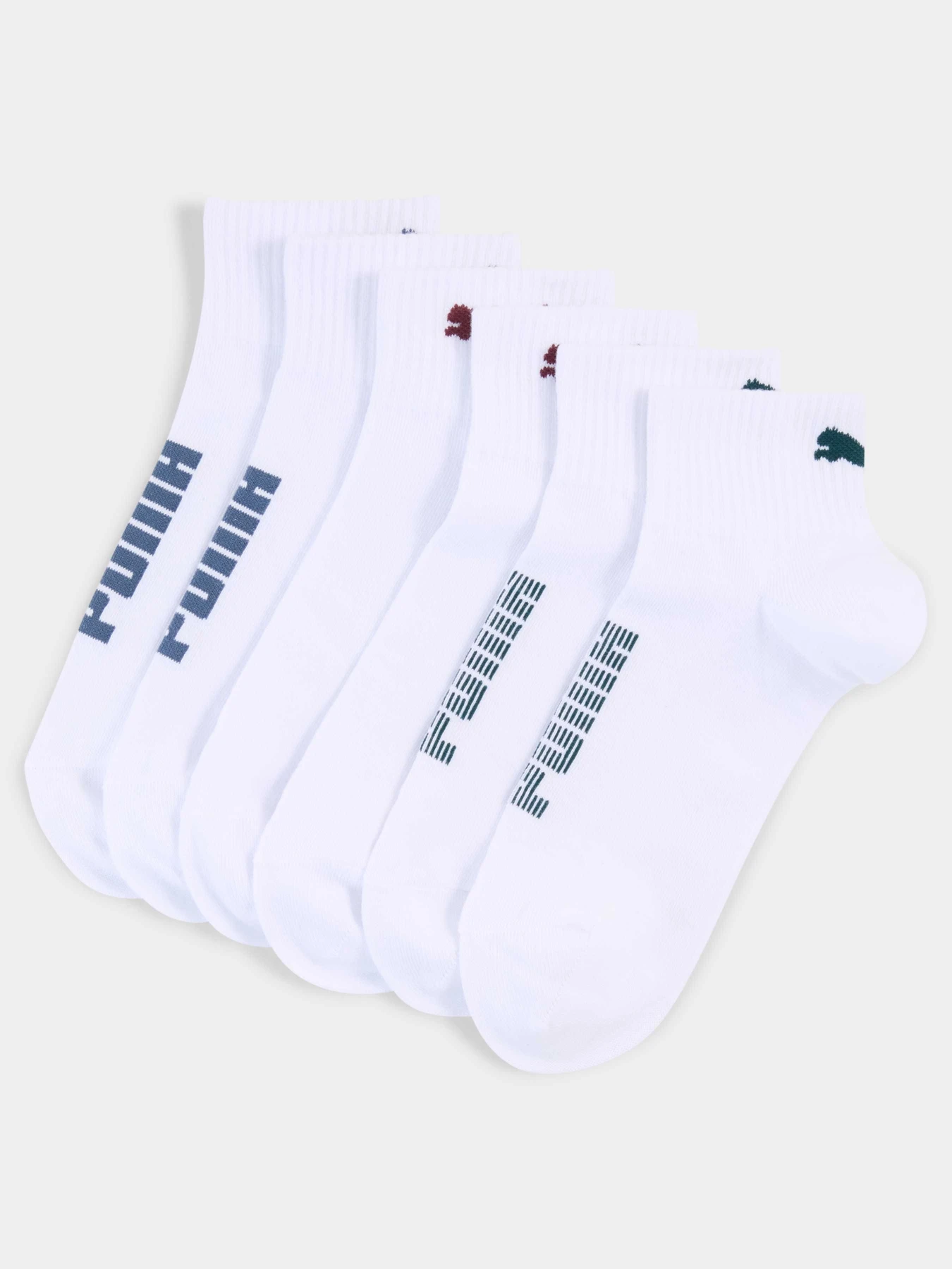 Носки и гольфы PUMA Unisex Rib Logo Quarter модель 947218 Фото