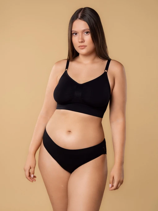 Нижня білизна Brabrabra модель BAN26902001_3_black.powder-rose.burgundy Фото