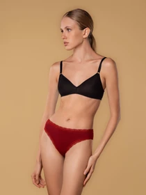Нижнее белье Brabrabra модель BAN26902002_3_black.powder-rose.burgundy Фото