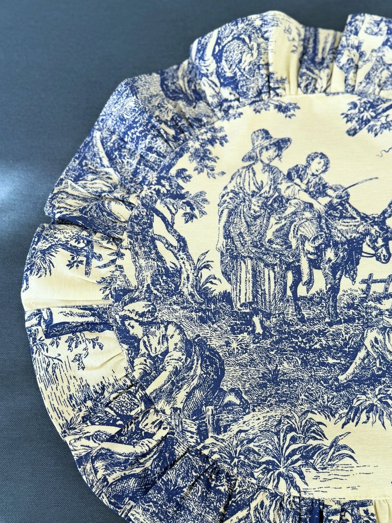 Салфетка сервировочная с рюшами Italiano Blue водотталкивающая Ecotton модель 25325 Салфетка сервировочная с рюшами Italiano Blue водотталкивающая Ecotton модель 25325 Фото