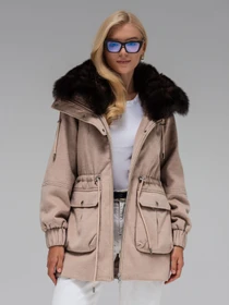 Куртки и дубленки VIVA WEAR модель 35520-beigeparka Фото