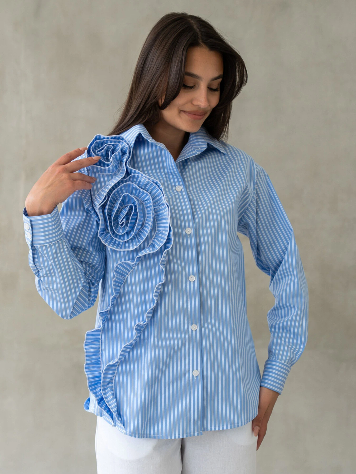 Сорочки RiMari модель 0325-blakitnij-smuzhka Фото