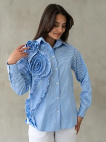 Сорочки RiMari модель 0325-blakitnij-smuzhka Фото