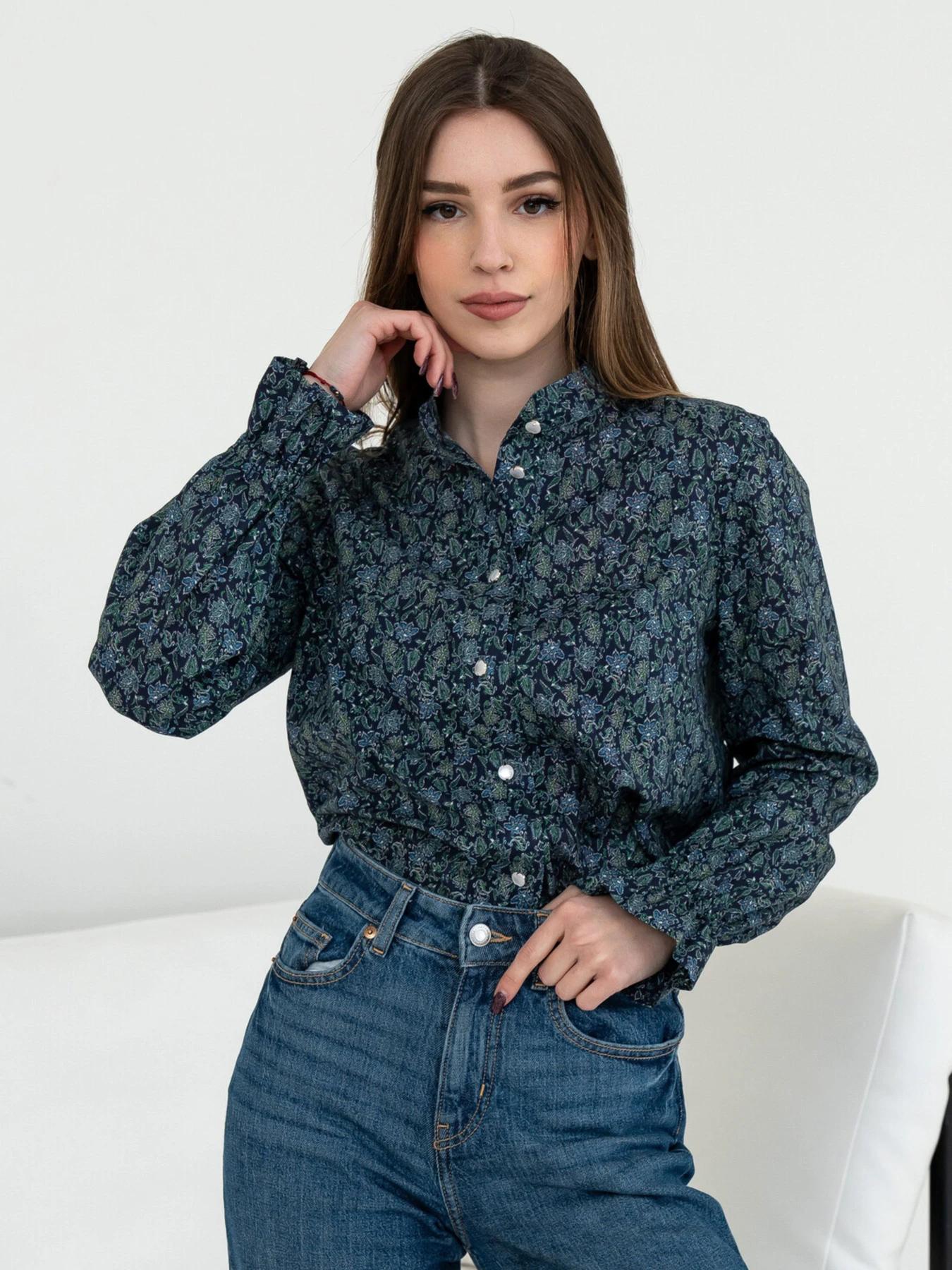 Сорочки RiMari модель 0224-sinj-print Фото