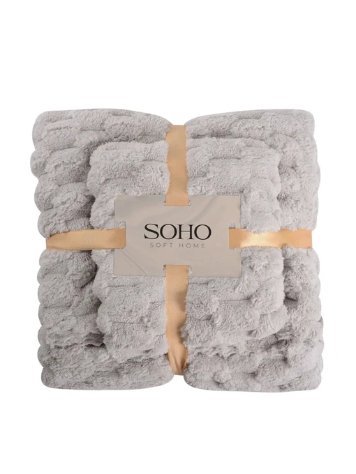 Текстильный банный набор, микрофибра Sote Grey цвет серый 2 шт SOHO модель ЦБ-00281541 Фото