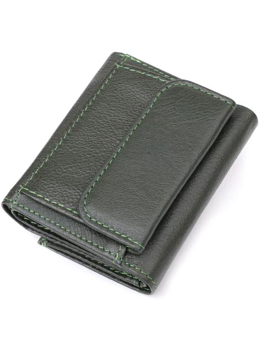 ST Leather Accessories Гаманець колір зелений фото 2