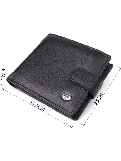 ST Leather Accessories Гаманець колір чорний фото 3
