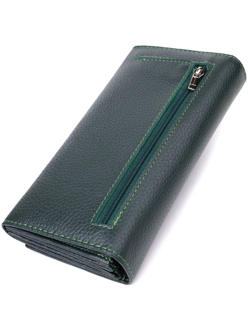 ST Leather Accessories Гаманець колір зелений фото 2