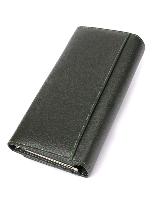ST Leather Accessories Гаманець колір зелений фото 2
