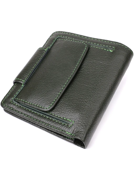 ST Leather Accessories Гаманець колір зелений фото 2