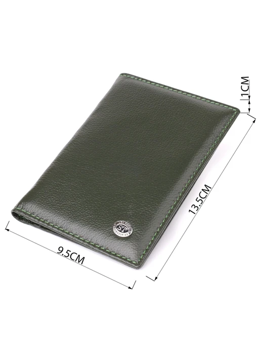 ST Leather Accessories Обгортка для документів колір зелений фото 3