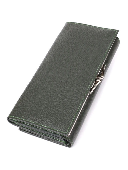 ST Leather Accessories Гаманець колір зелений фото 2