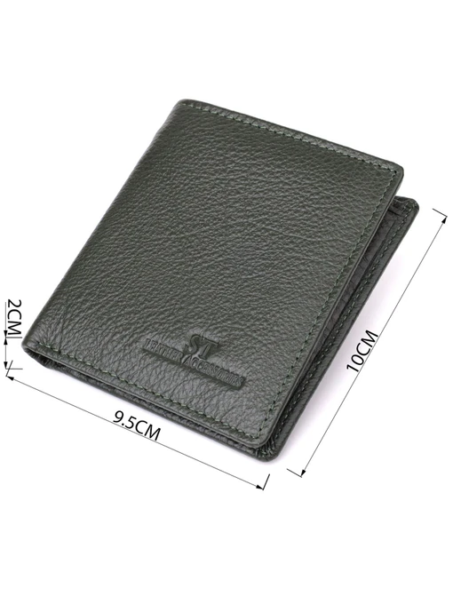 ST Leather Accessories Гаманець колір зелений фото 3